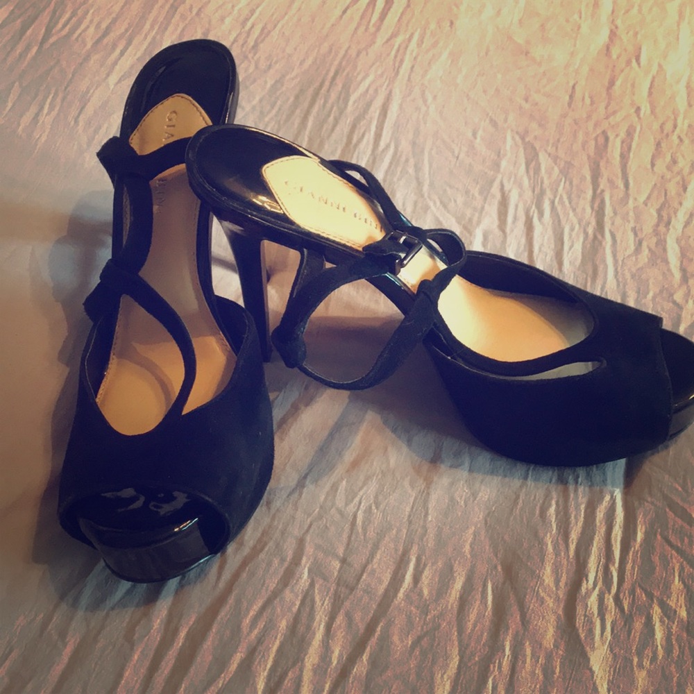 Black platform heels